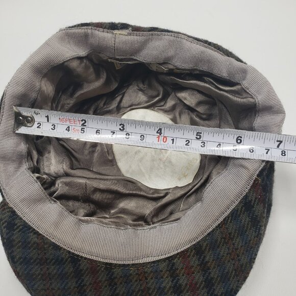 Horka First Class Cashmere Lambs Wool Checkered Newsboy Hat Cap Extra Small - Picture 11 of 12